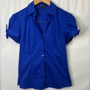 Express Women’s Blue Button Down Shirt Size S